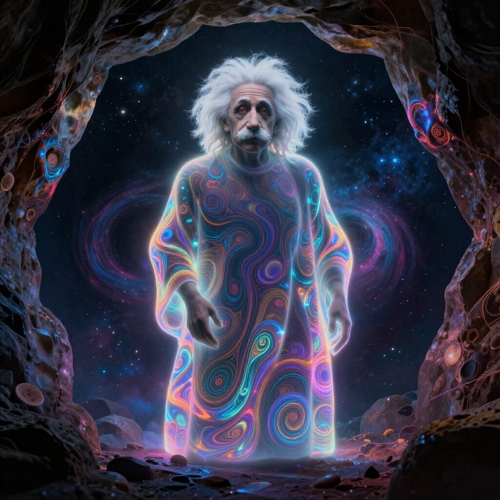 Einstein's Theories as Cosmic Sugar-Coated Shadow Art