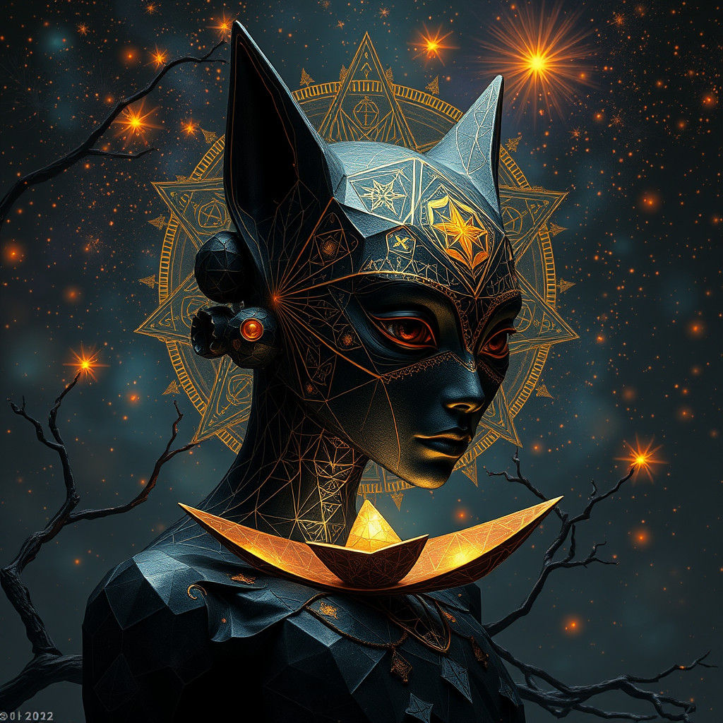 Psychedelic Heart in Hyperrealistic Style with Geometric Pat...