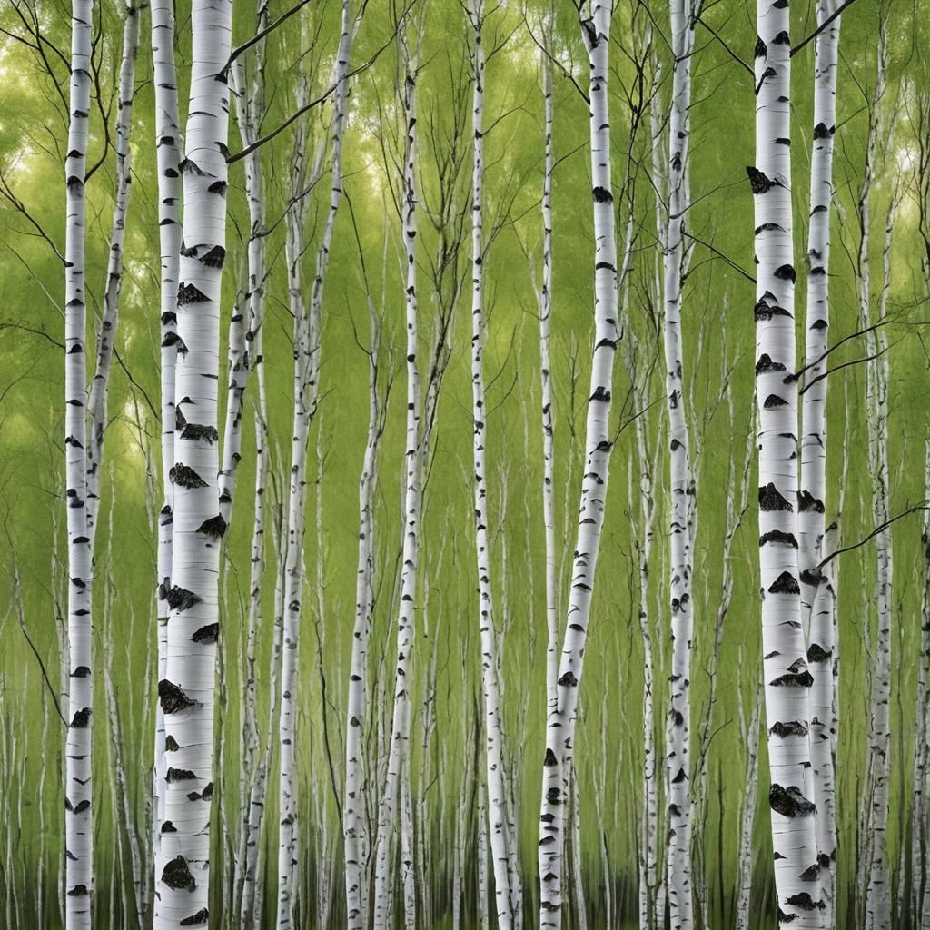Birch Forest Landscape in National Geographic Style