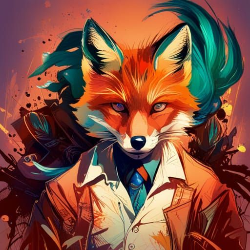 Cattlepunk Fox Anime Poster: Disney Splash Art