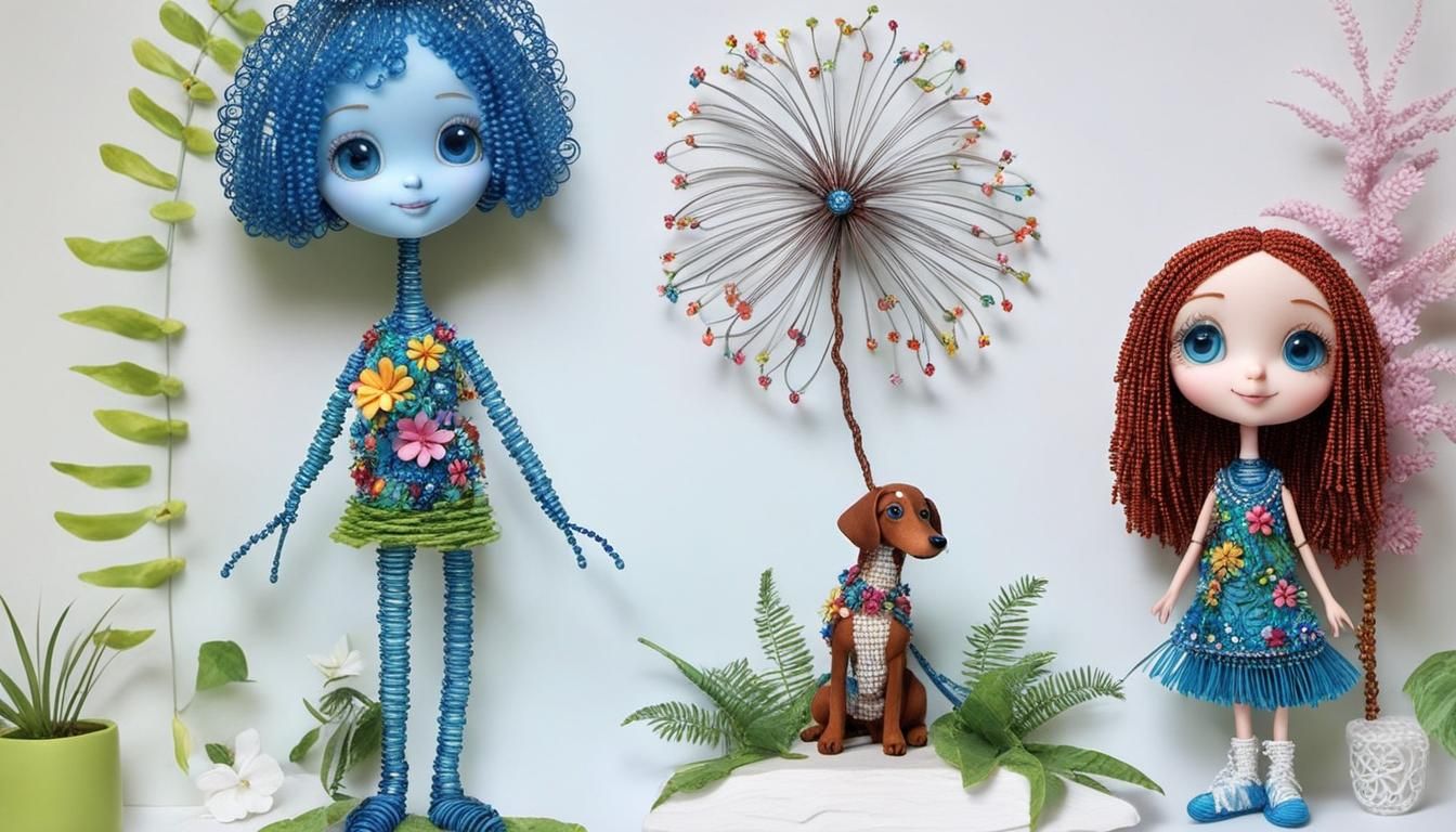 Bild: Drahtkunstbild für Kinder.