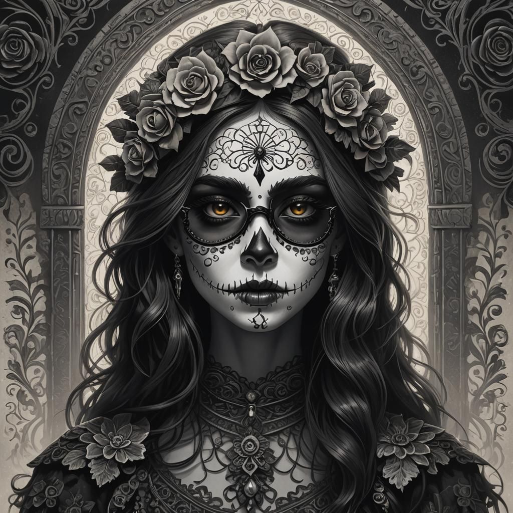 Catrina Portrait Inspired by Spanish Culture