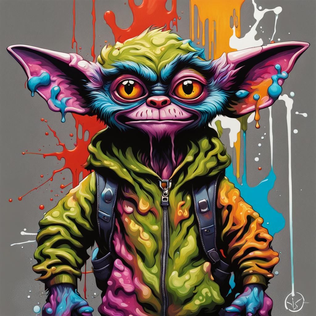 Gremlins in Graffiti Splash Art Style
