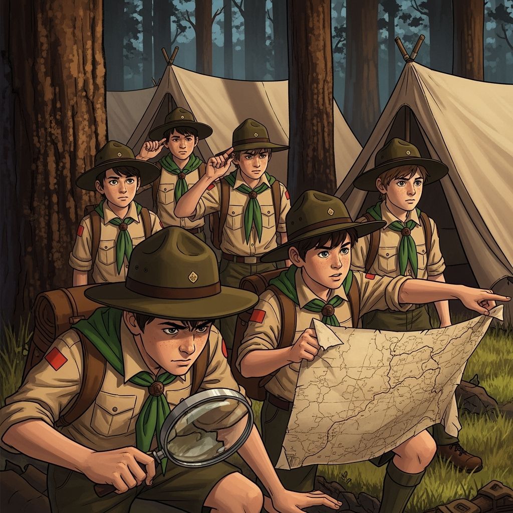 Boy Scouts' Mysterious Search in the Woods