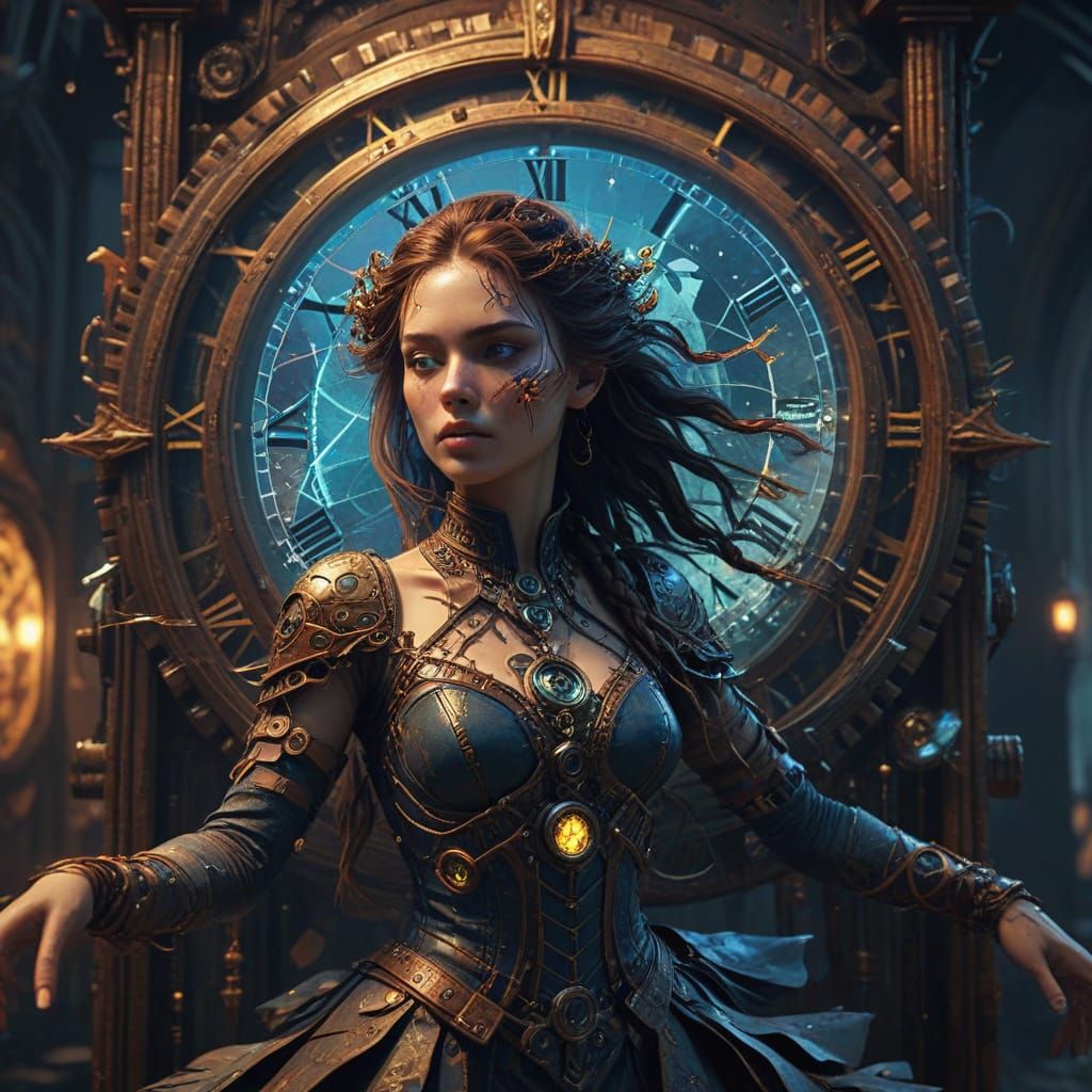 Ethereal Dancer in Clockwork Realms