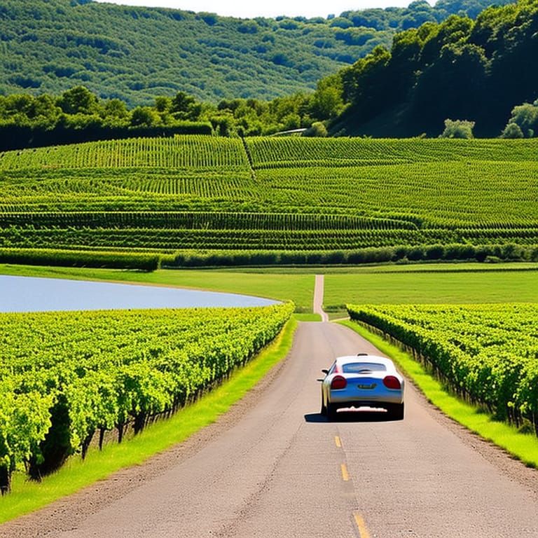 Vineyard Drive on a Summer Afternoon