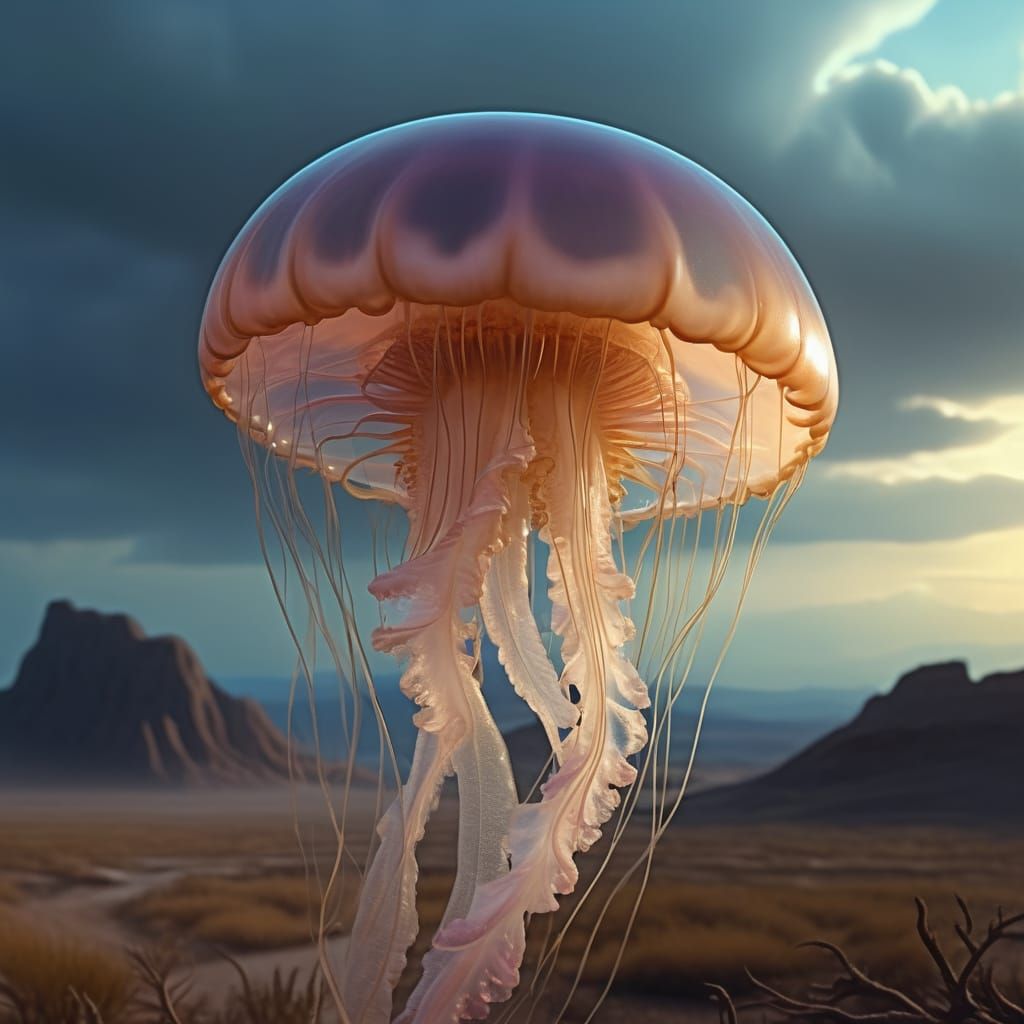 Jellyfish Being Brings Rain to Barren Lands
