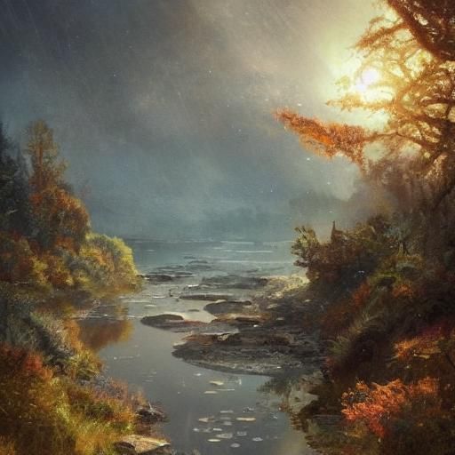 Babies Sleep in Sky with Fairies: Surreal Oil Painting