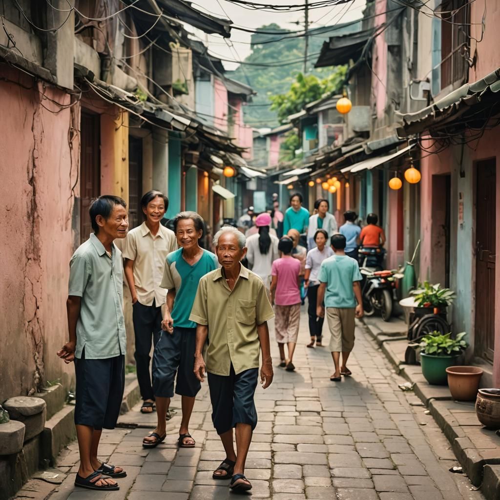 Vibrant Vietnamese Alleyway Street Photography
