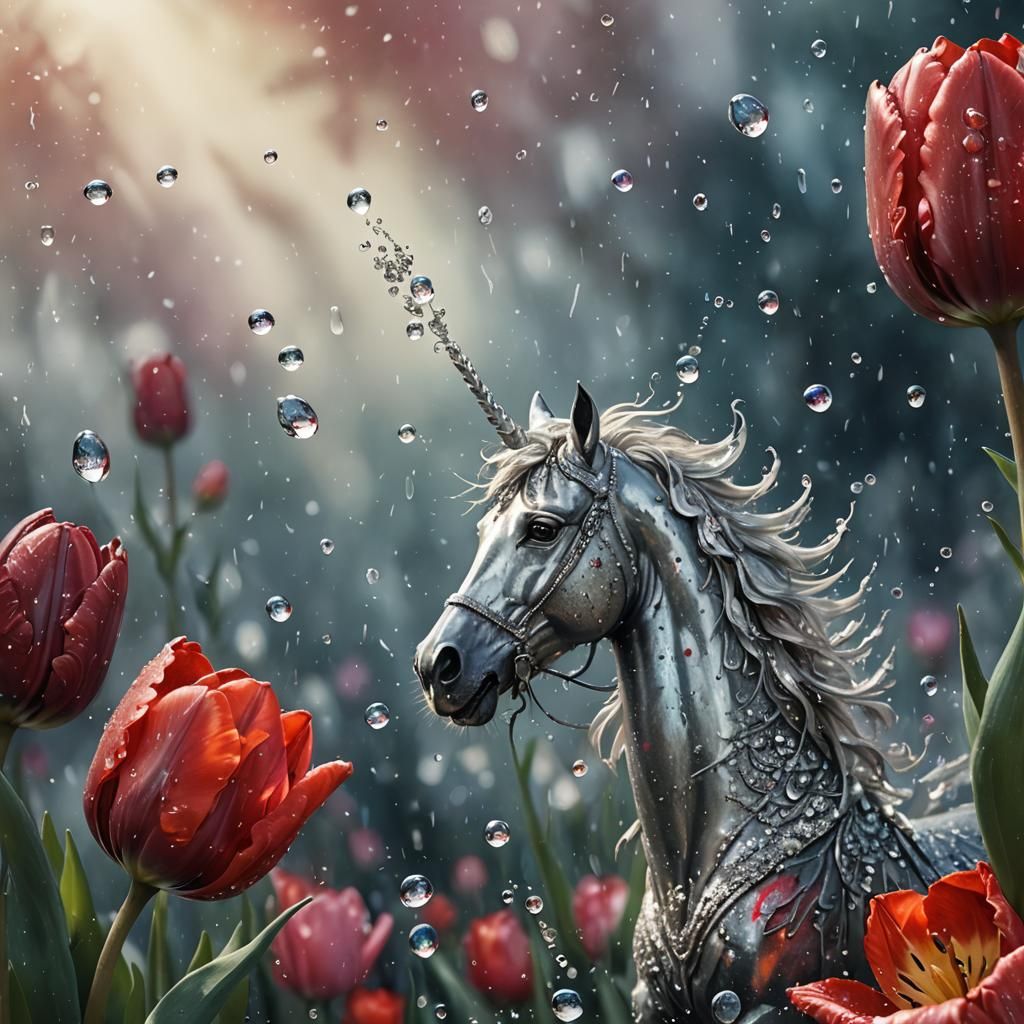 Scarlet Tulip Unveils Mystical Creatures: Digital Art