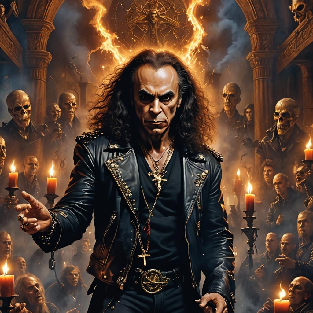 Ronnie James Dio in Epic Matte Painting Style