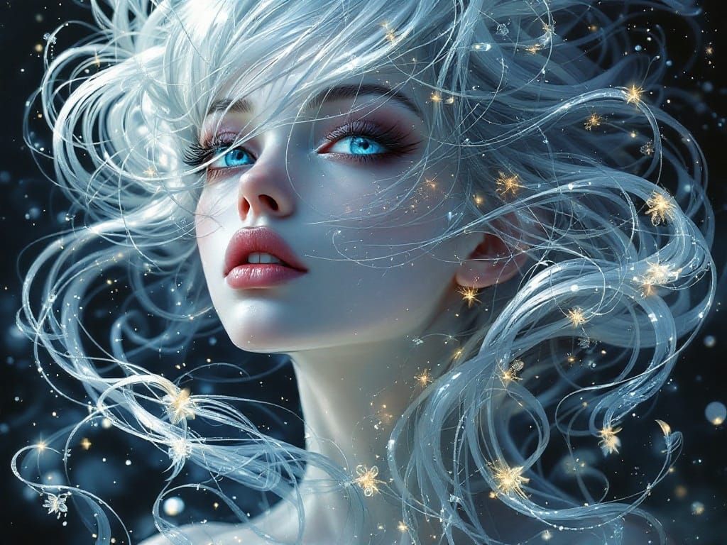 Translucent Fairy with Flowing Hair, by Ryohei Hase