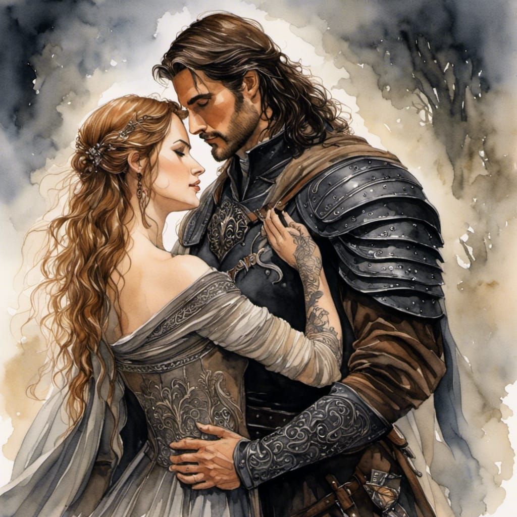 Lovers: A Stunning Couple with Tattoos