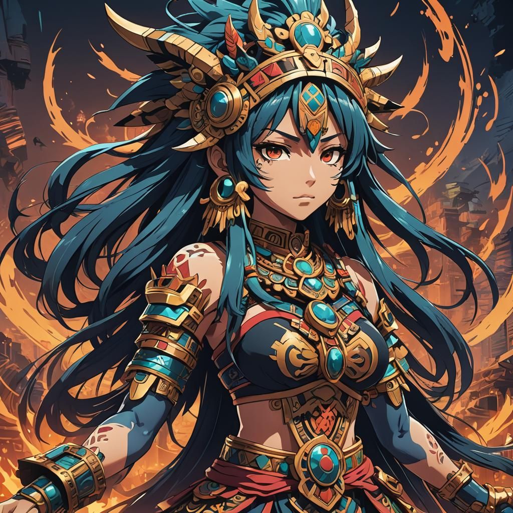 Anime Manga Girl in Studio Trigger Style