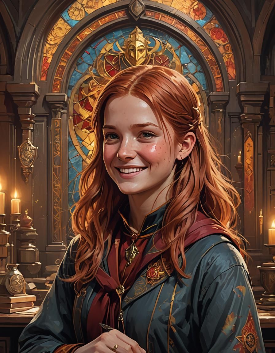 Ginny Weasley Portrait in Gryffindor Common Room