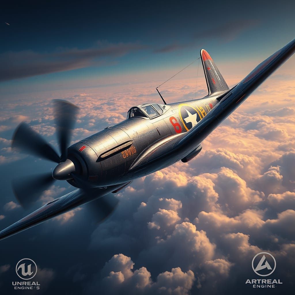 Epic WWII Fighter Plane in Fantastical 8K Resolution