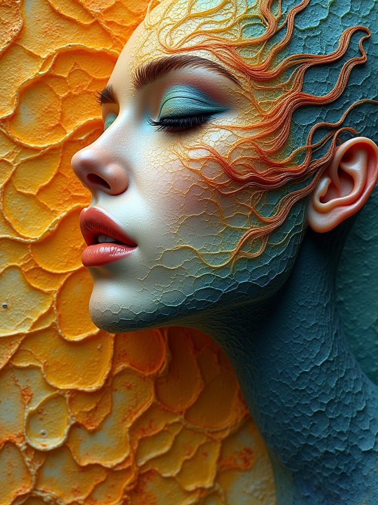 Figuratively Emergent Blown-Glass Hand-Knit Masterpiece