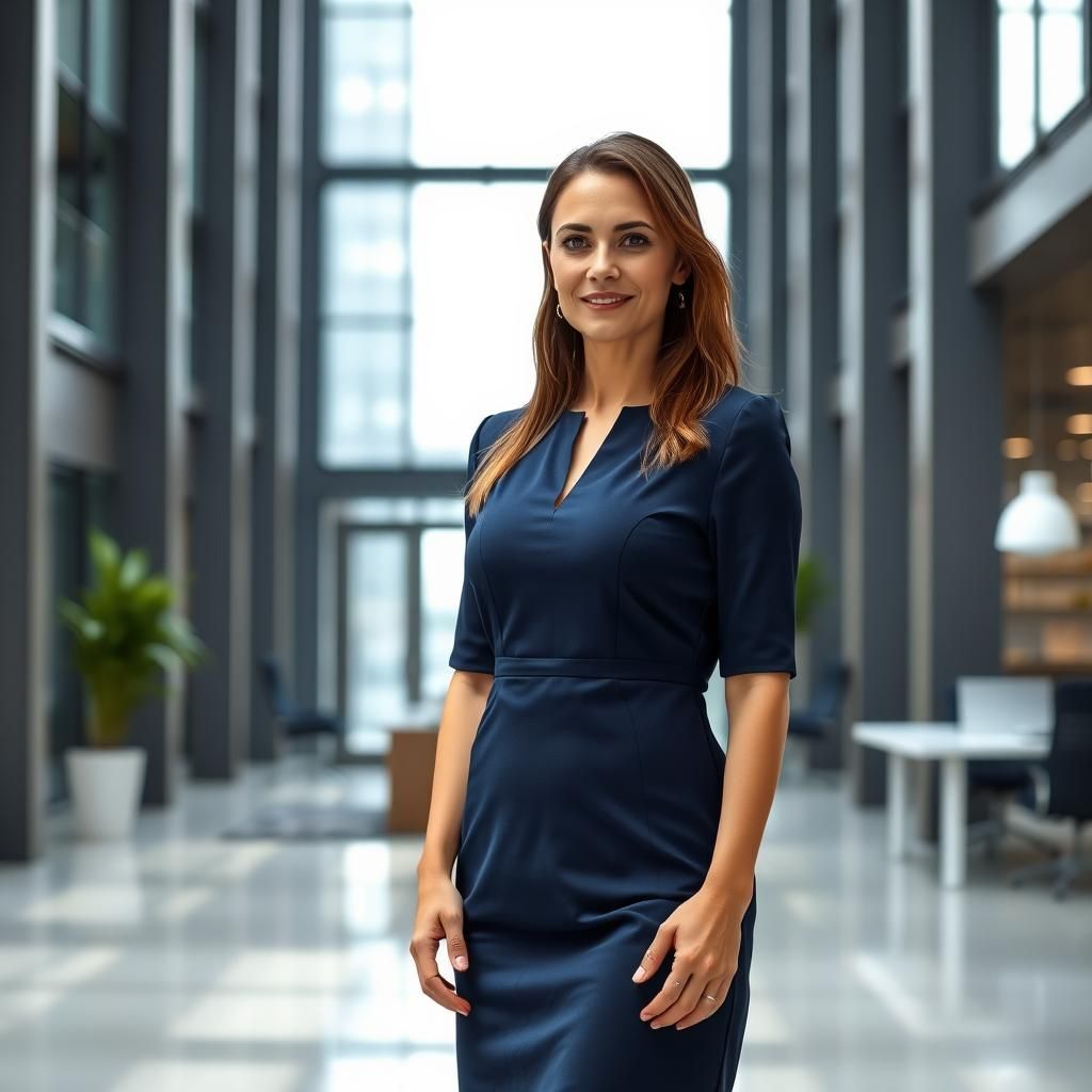 Confident Businesswoman in Modern Corporate Office