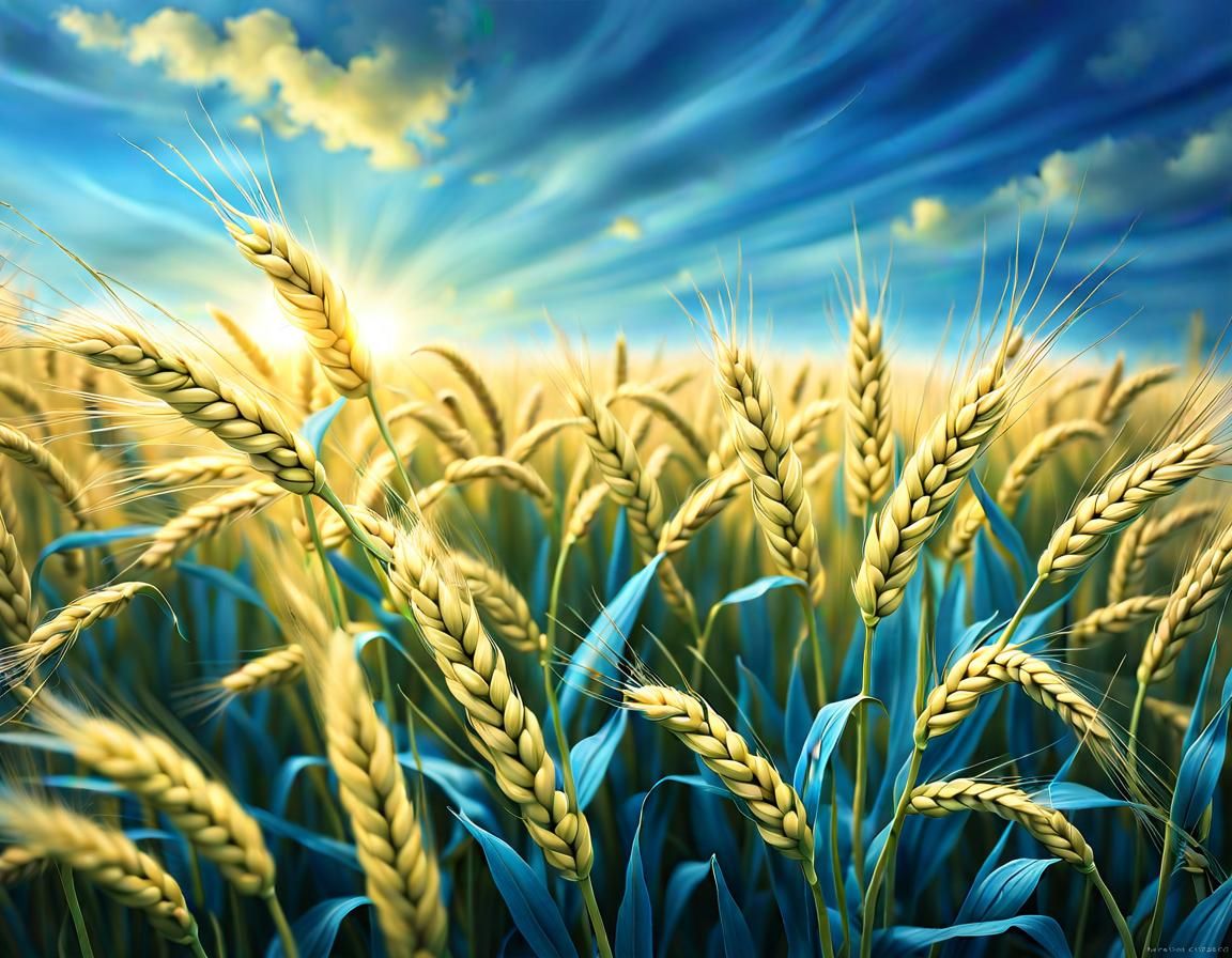 Pastel Wheatfield Landscape: Professional Photography Style