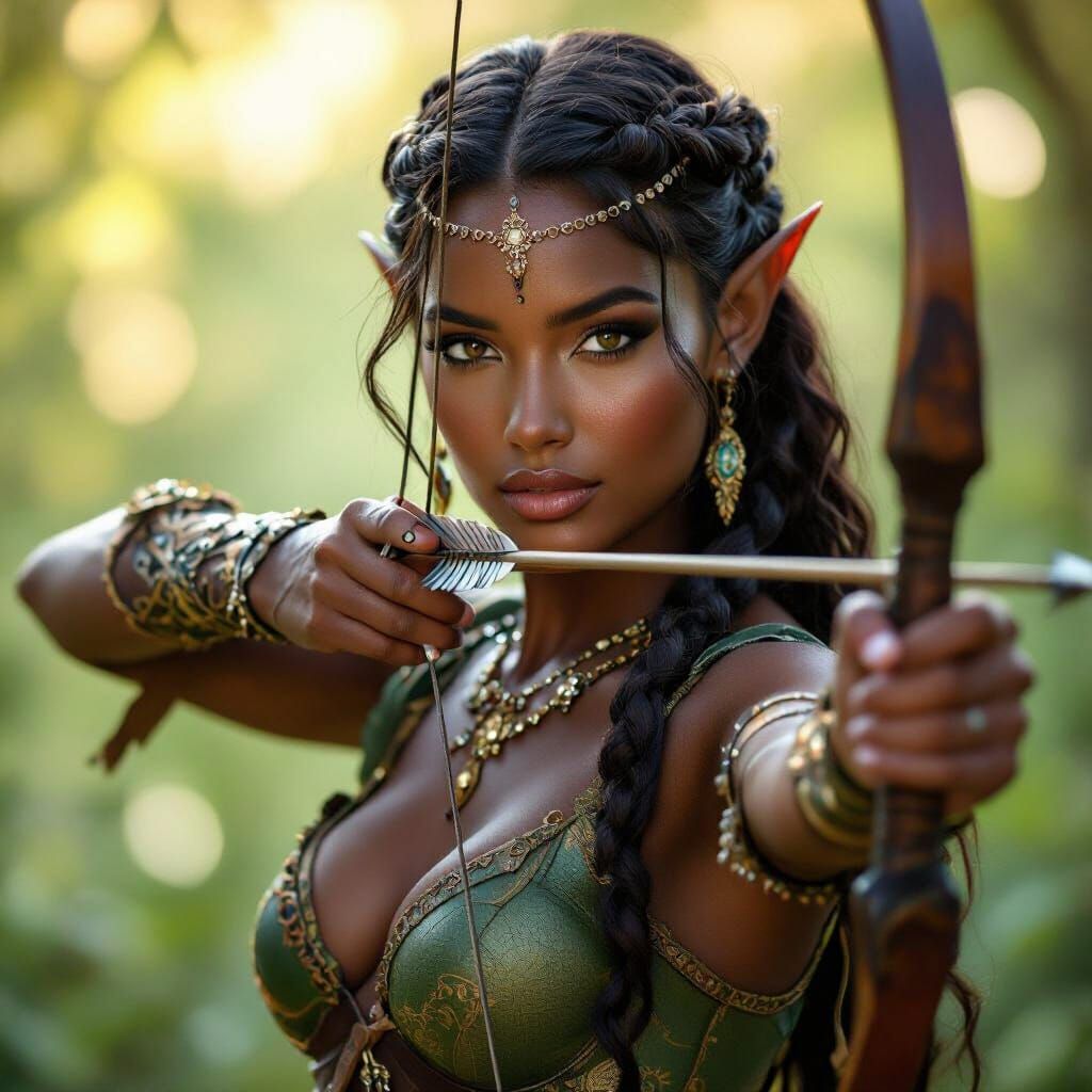 Wood Elf Nature Goddess Portrait