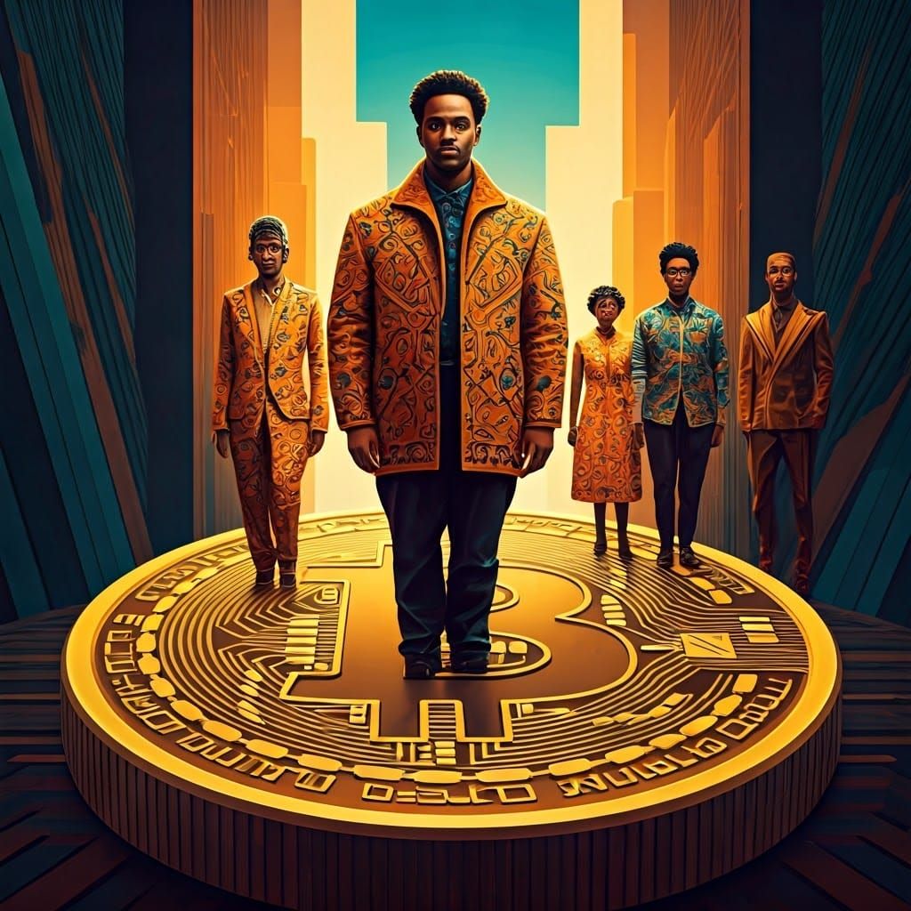 Web3 Community on Bitcoin in Cubist Fauvist Style