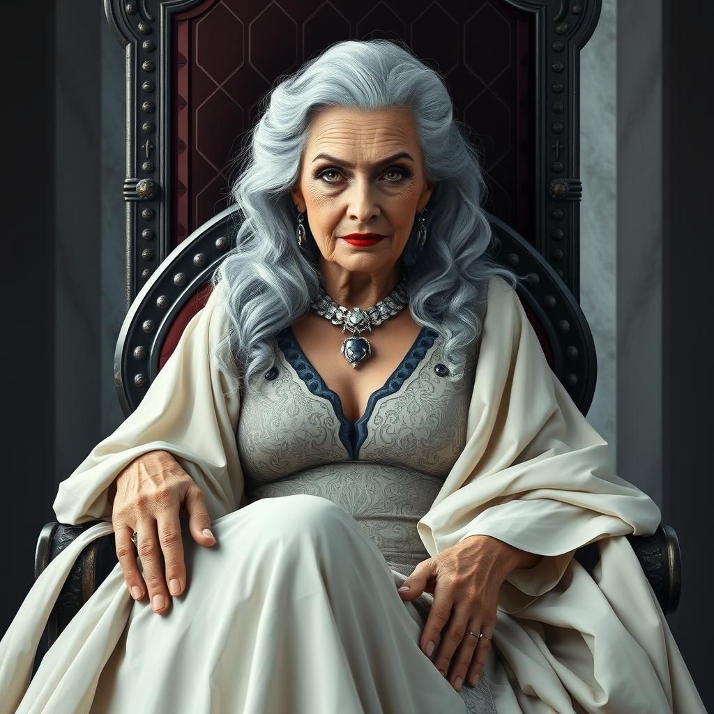 Queen of Darkness: Cubist Art Deco Portrait