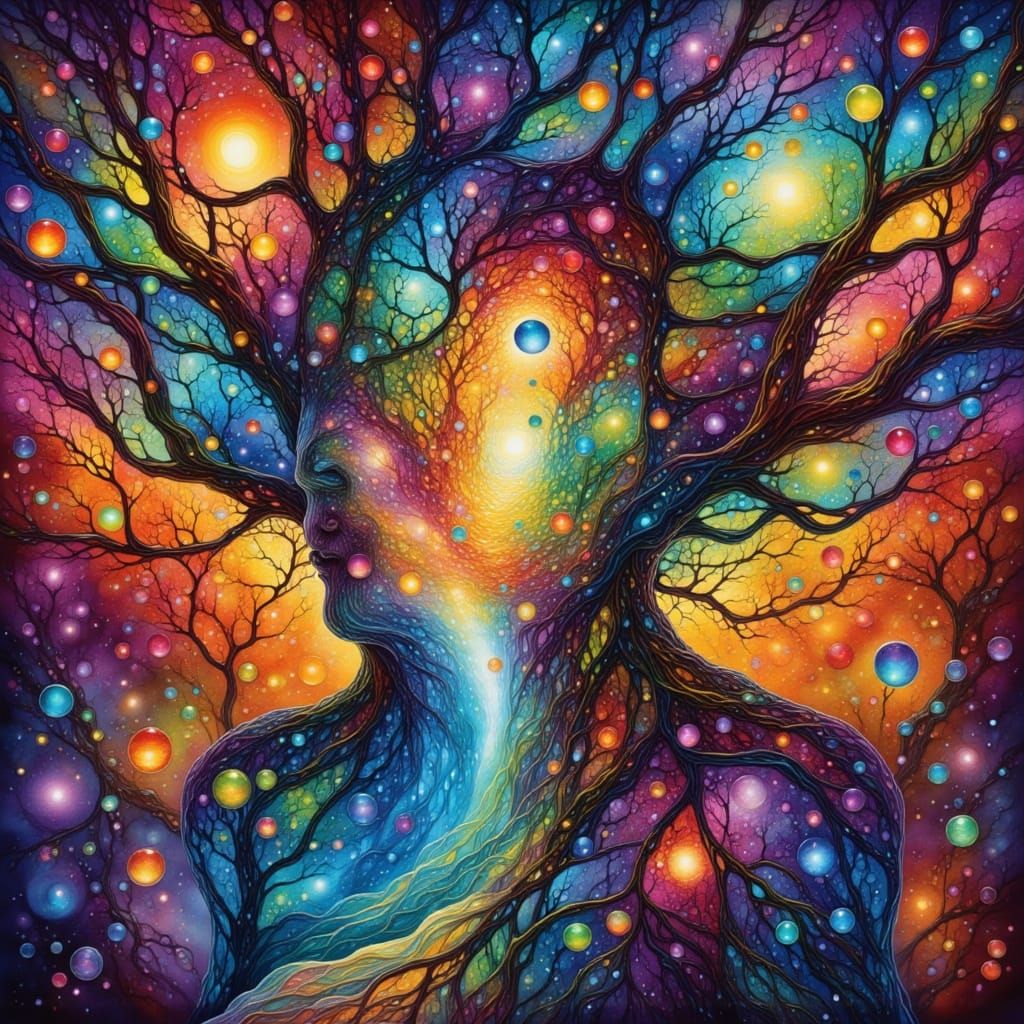 Abstract Surreal Triangles in Rich Colors