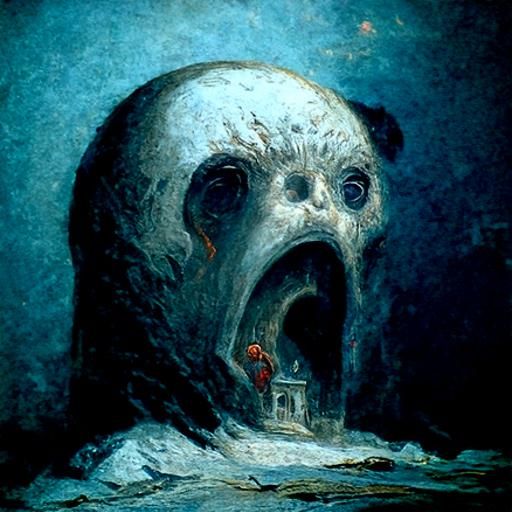 Horrific School Scene in Dark Fantasy Style