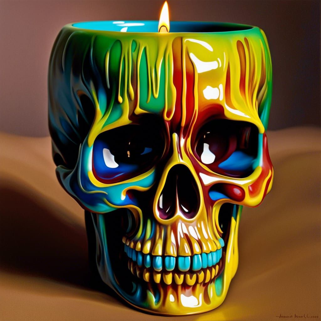 Skull Candle Holder