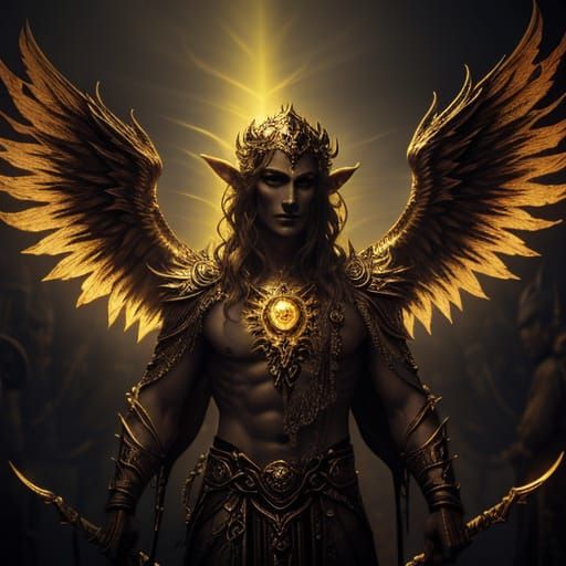 Infernal Elven Cherub Hybrid in Murraypunk Style