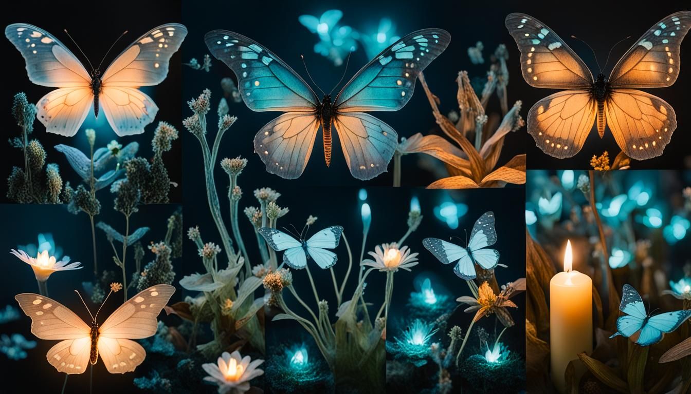 Bioluminescent Butterflies and Fairies Moodboard