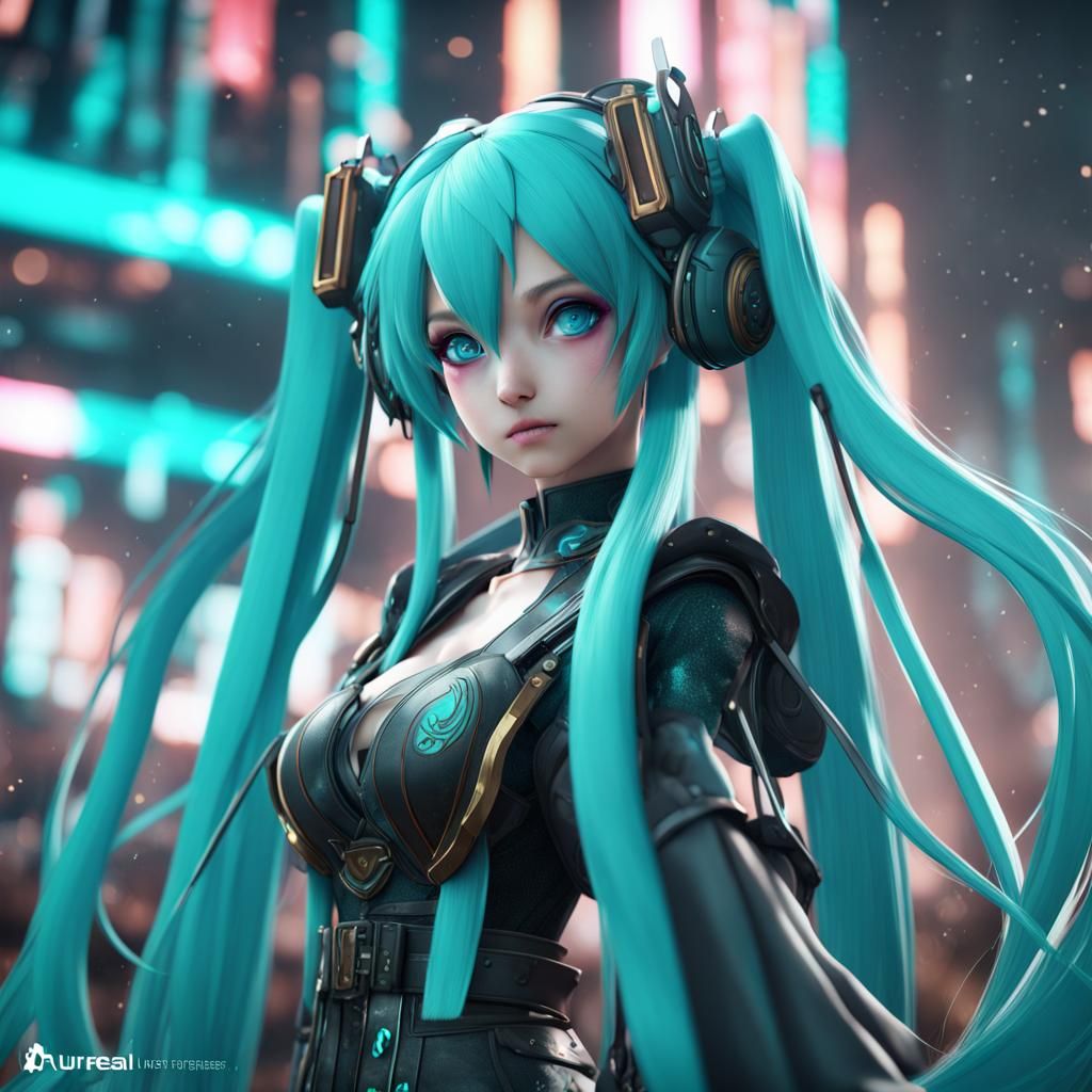 Hatsune Miku Detailed Matte Painting