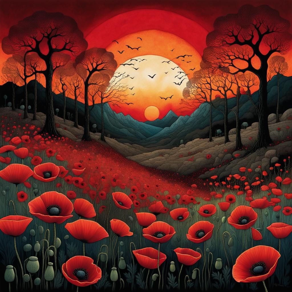 Red poppies
