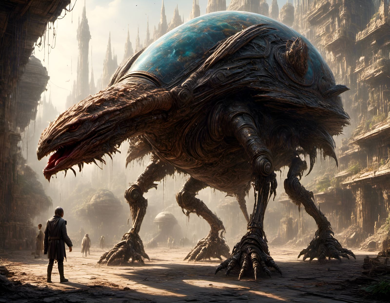 Aggressive Scaly Creature in Star Wars Universe