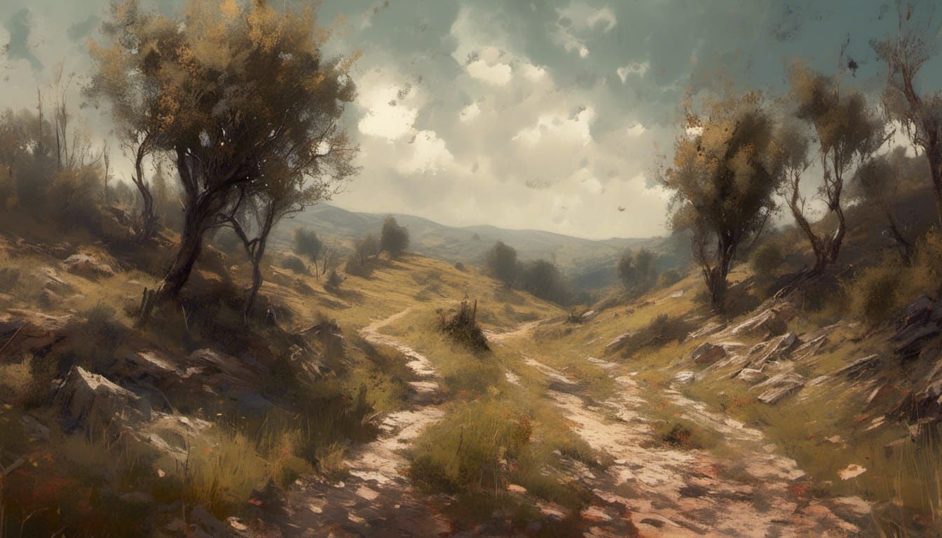 Path in Tuscan countryside