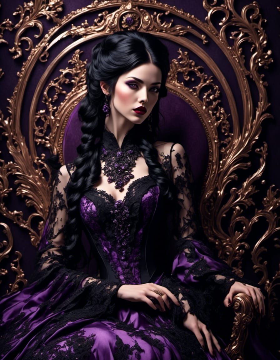 Mysterious Gothic Beauty in Lace Book Cover