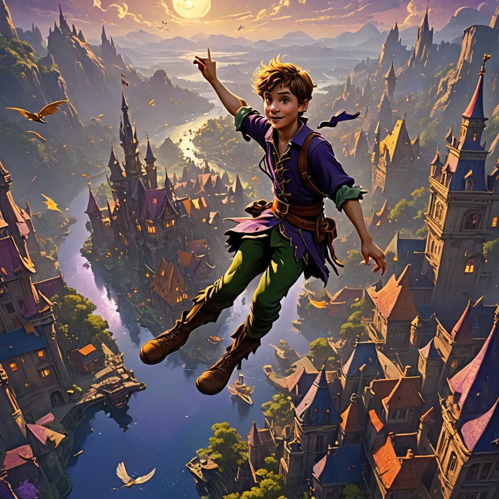 Peter Pan Flies: Dark Fantasy Concept Art