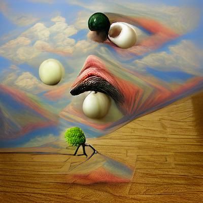 Abstract Color Composition in Surreal Style