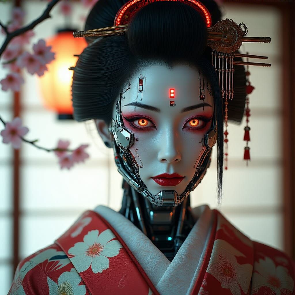 Cyborg Geisha: Cyberpunk Meets Tradition