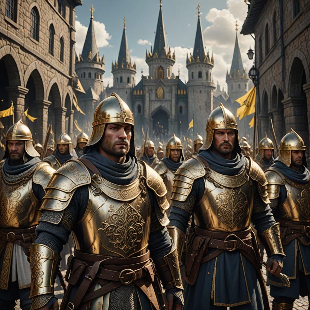 Medieval City Guard in Kiev-Style Fantasy Concept Art