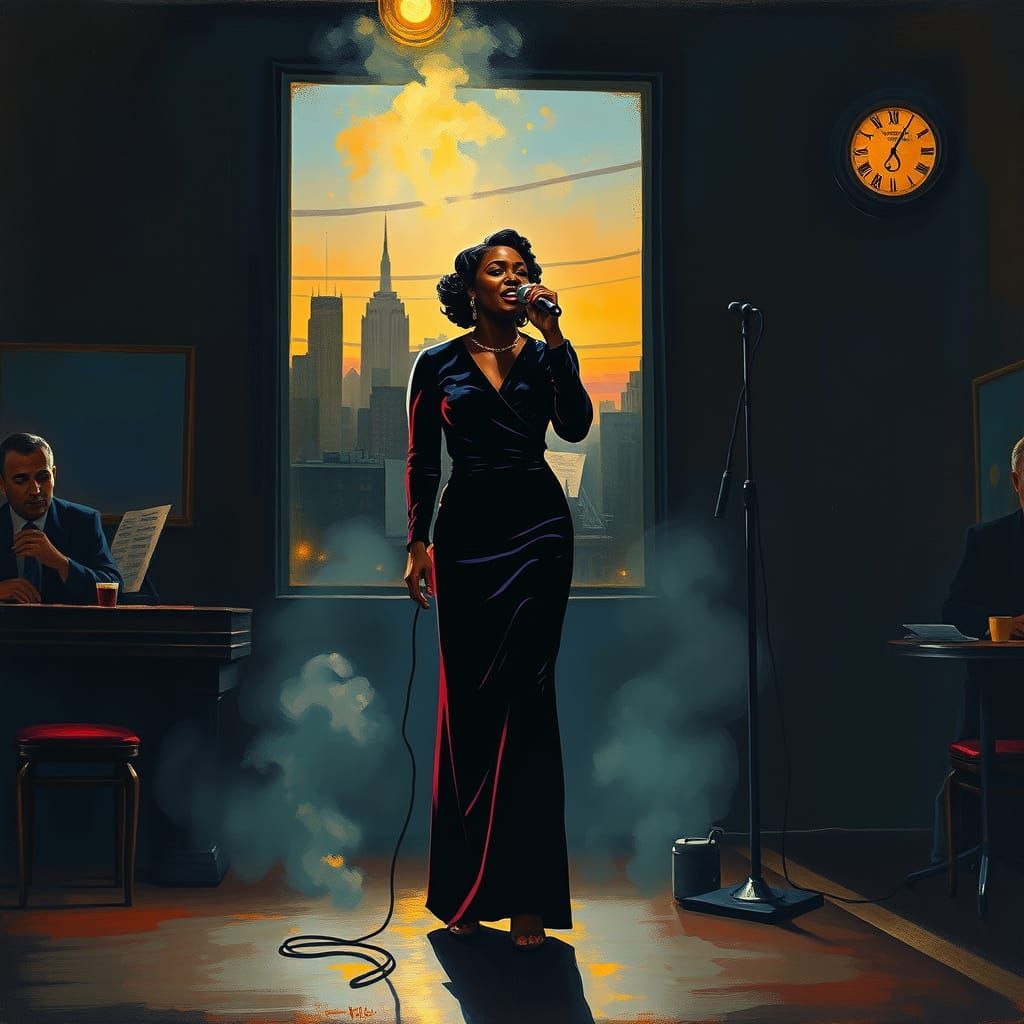 Velvet Blues Siren Under City Lights