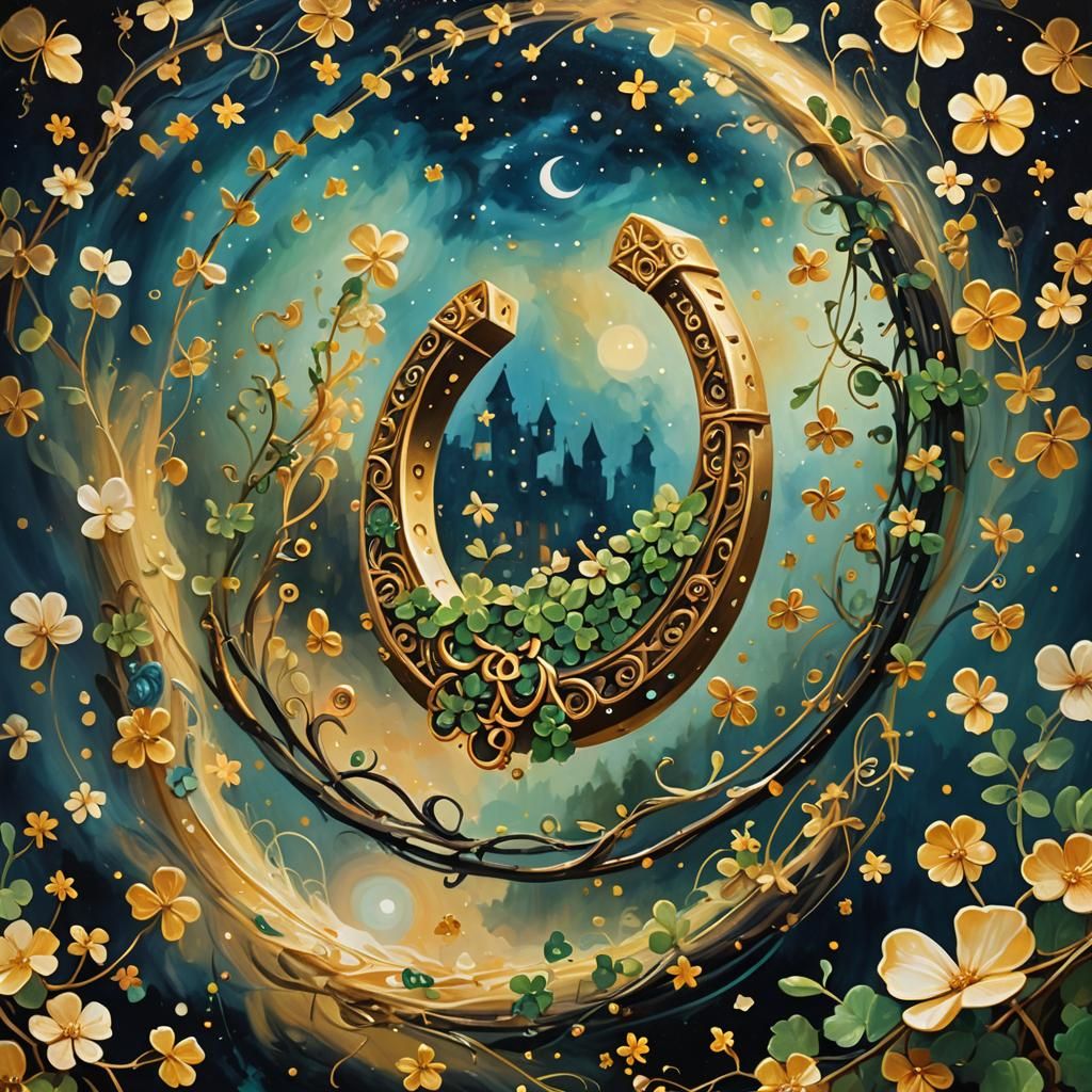 Golden Horseshoe in Twilight: An Impressionist Oil Painting