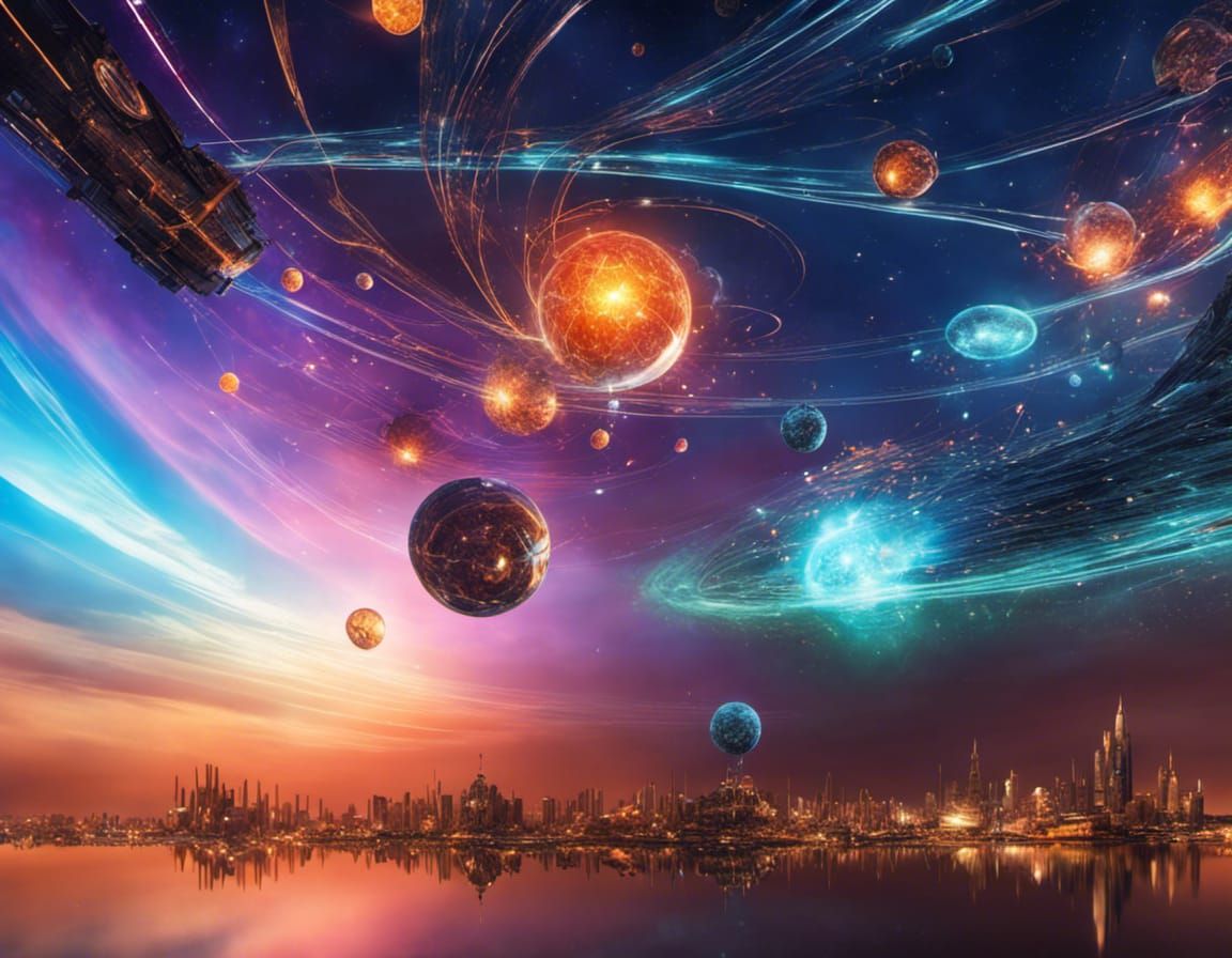 Retrofuturistic Cities and Neural Networks in Cosmic Art