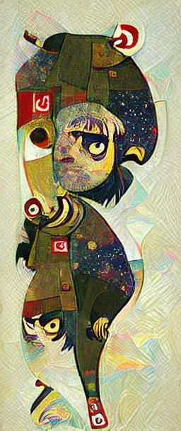 Gorillaz Band Rendered in Klimt-Inspired Chibi Style