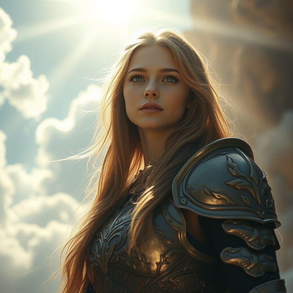 Angelically Illuminated Warrior Goddess