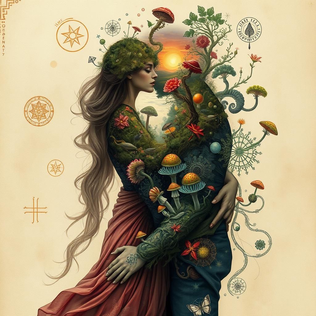 Ethereal Figures in Dreamlike Mindscape Concept Art