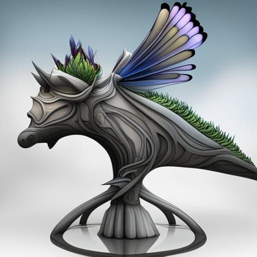 Australian Berserker with Fractal and Runic Elements