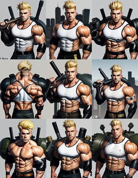 Chiseled Military Muscle in Leather Straps