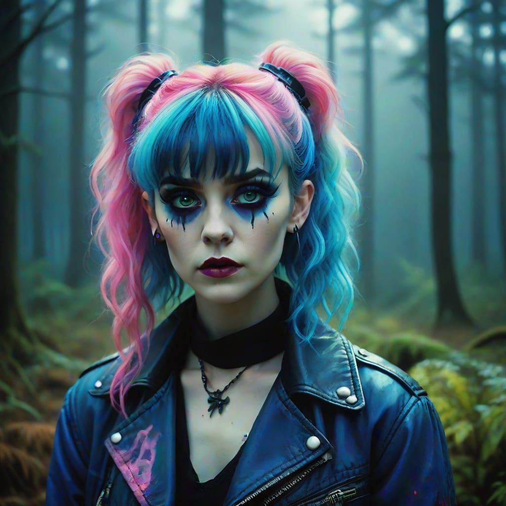 Gothic Romance Vampire in Pastel Goth Aesthetic