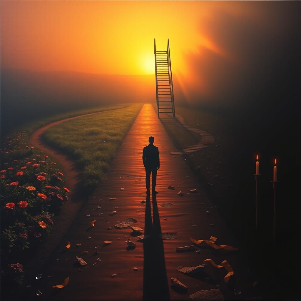 Crossroads of Choice: A Symbolic Journey